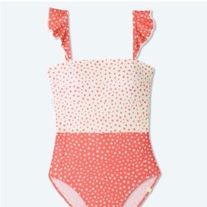 Summersalt Ruffle Oasis Swimsuit Coral Dot